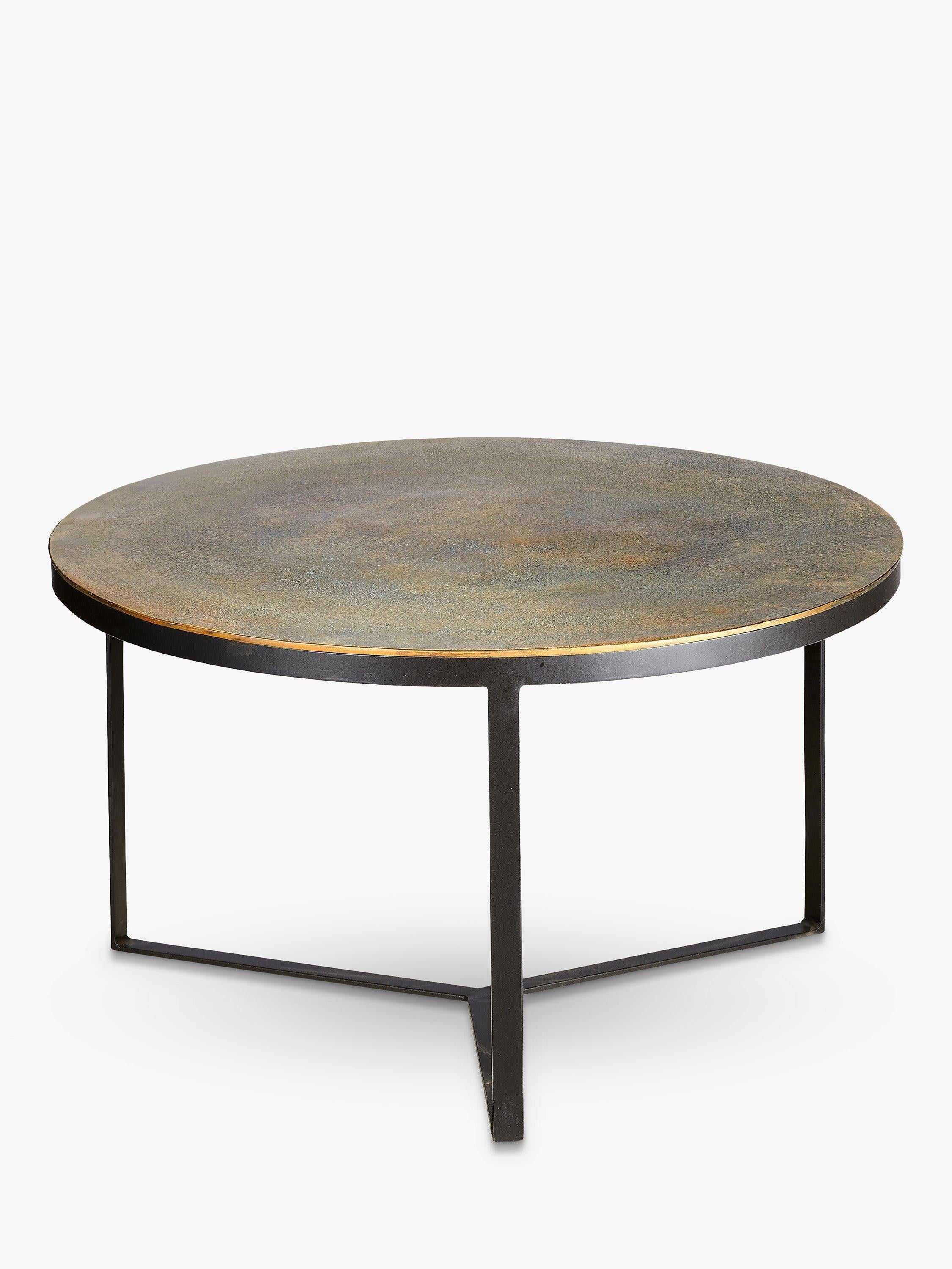 nkuku Maba coffee table antique brass, UK version
