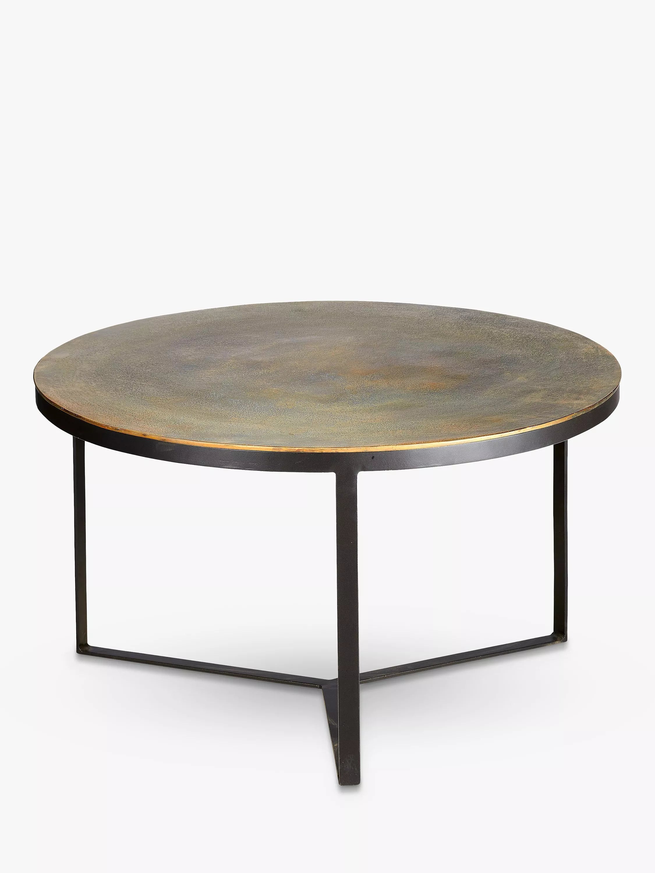 nkuku Maba coffee table antique brass, UK version