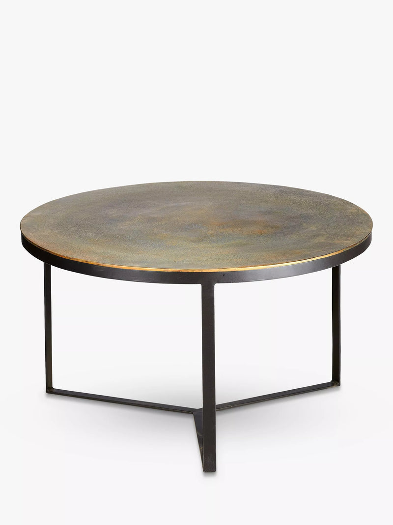 nkuku Maba coffee table antique brass, UK version