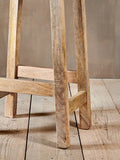 nkuku Ambi tall stool natural mango wood, imported from the UK