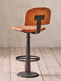 nkuku Narwana leather bar chair with aged tan finish (British brand)
