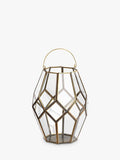 nkuku Mohani Lantern in brass and glass - British product