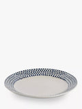 nkuku Indigo Drop ceramic dinner plate 28cm, UK version