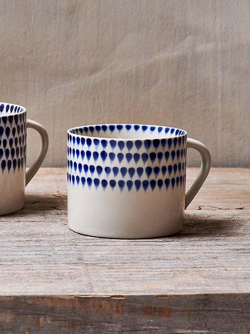 nkuku indigo drop ceramic mug set 200ml UK version