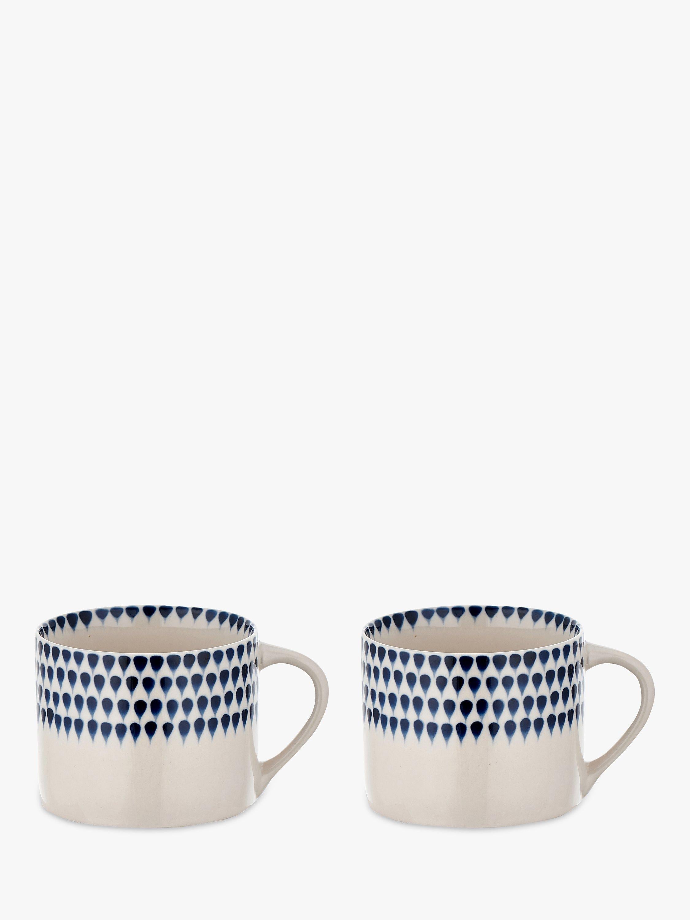 nkuku indigo drop ceramic mug set 200ml UK version