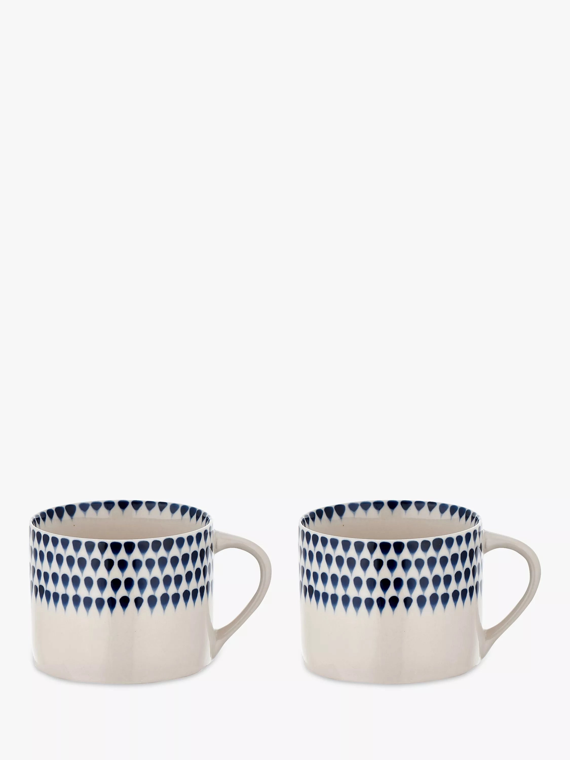 nkuku indigo drop ceramic mug set 200ml UK version