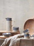 nkuku Indigo Drop ceramic jug 1L cream indigo, UK version
