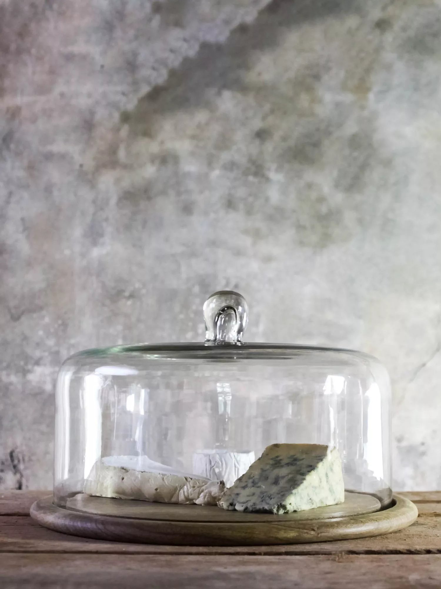 nkuku recycled glass cake dome 34cm, UK version