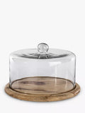 nkuku recycled glass cake dome 34cm, UK version