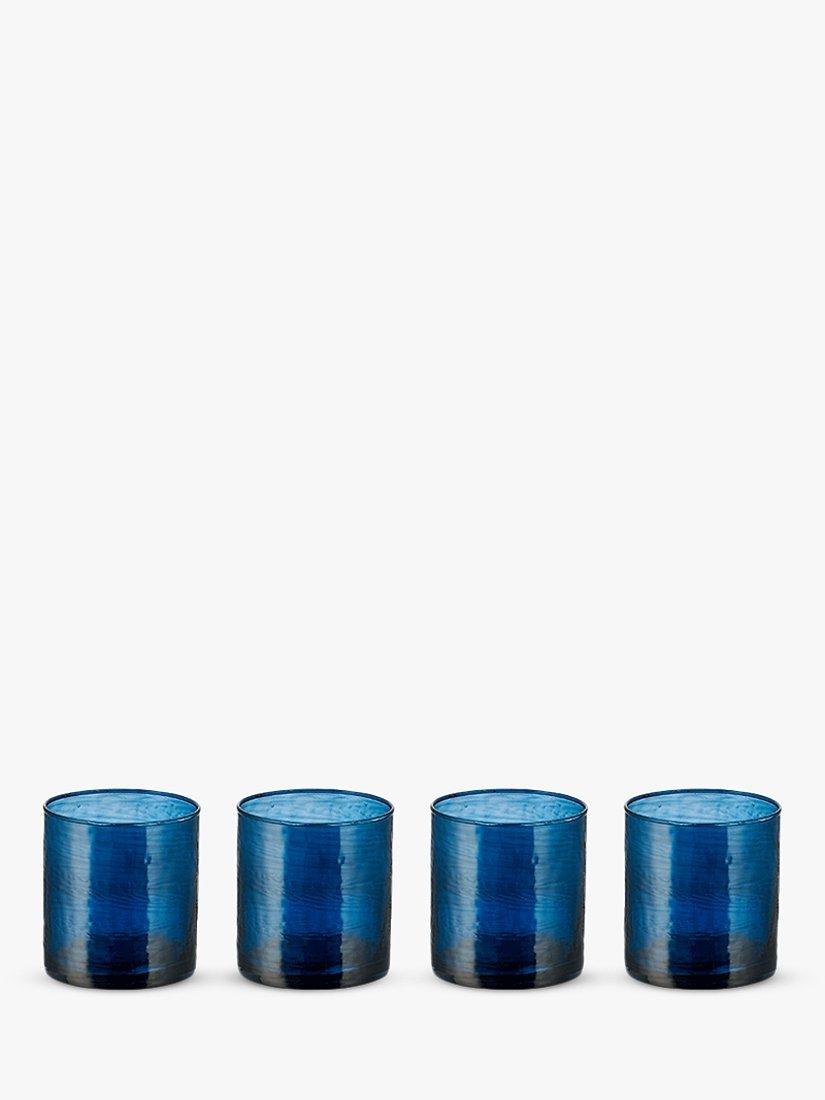 nkuku Yala hammered glass tumbler set of 4 325ml (British brand)