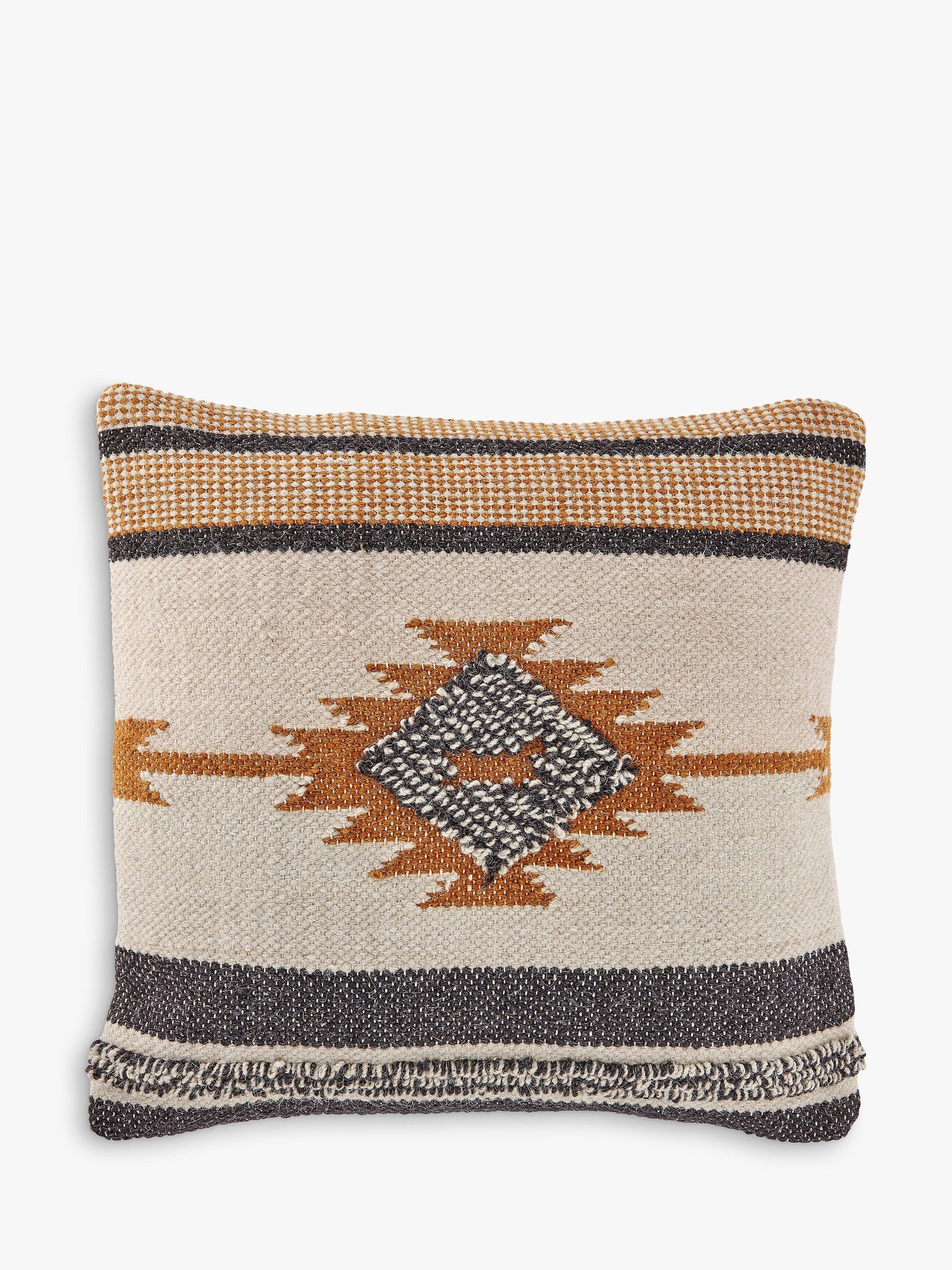 nkuku Tussi Mara Cushion Cover, Mustard/Grey