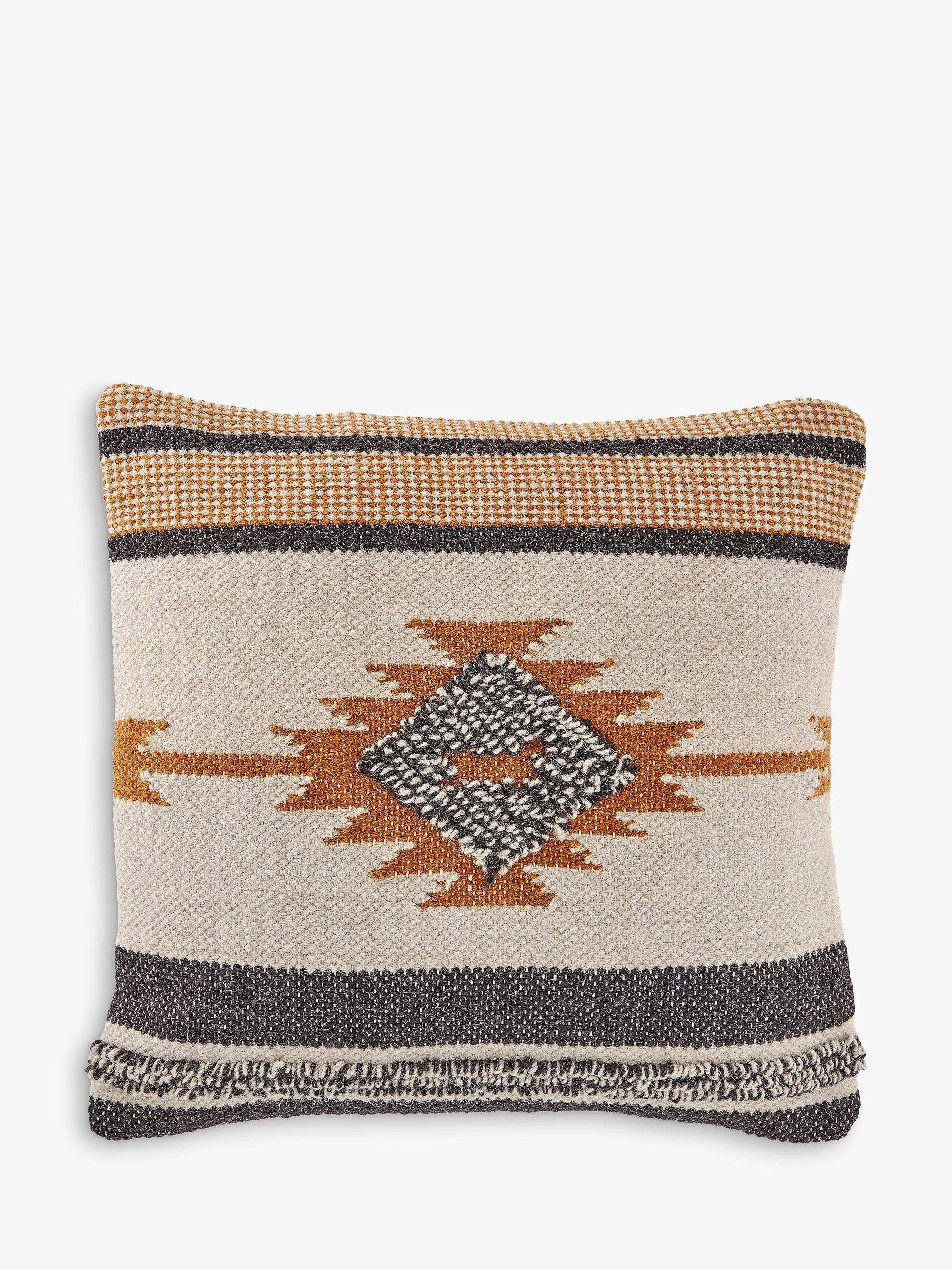 nkuku Tussi Mara Cushion Cover, Mustard/Grey