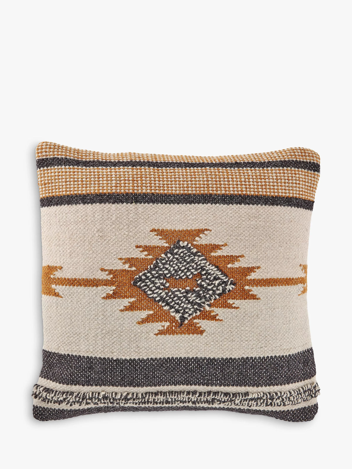 nkuku Tussi Mara Cushion Cover, Mustard/Grey