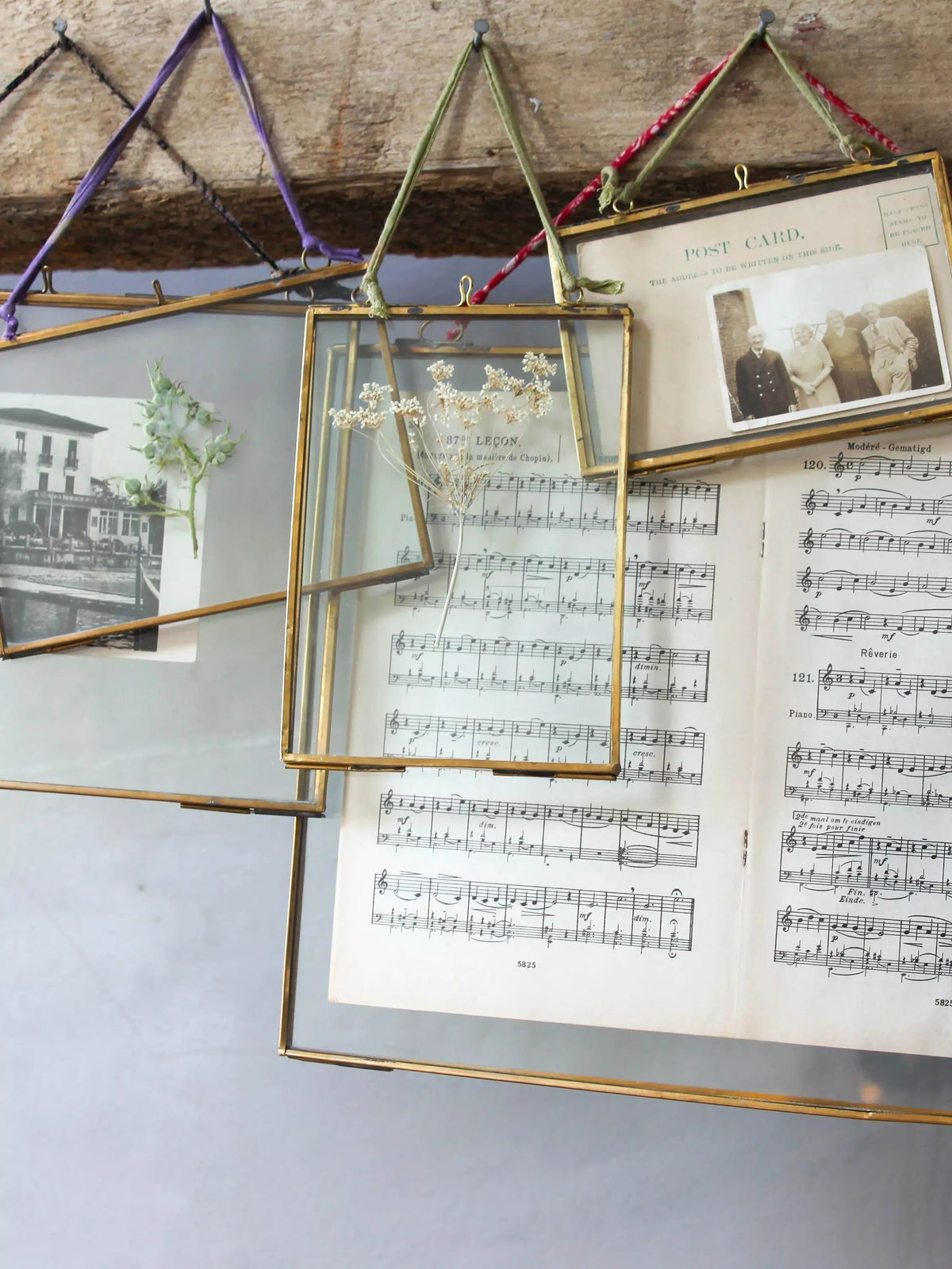 Nkuku Kiko glazed portrait frame in antique brass - British product