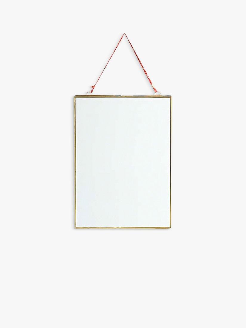 Nkuku Kiko glazed portrait frame in antique brass - British product