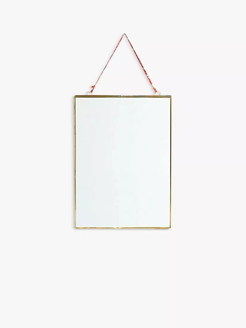 Nkuku Kiko glazed portrait frame in antique brass - British product
