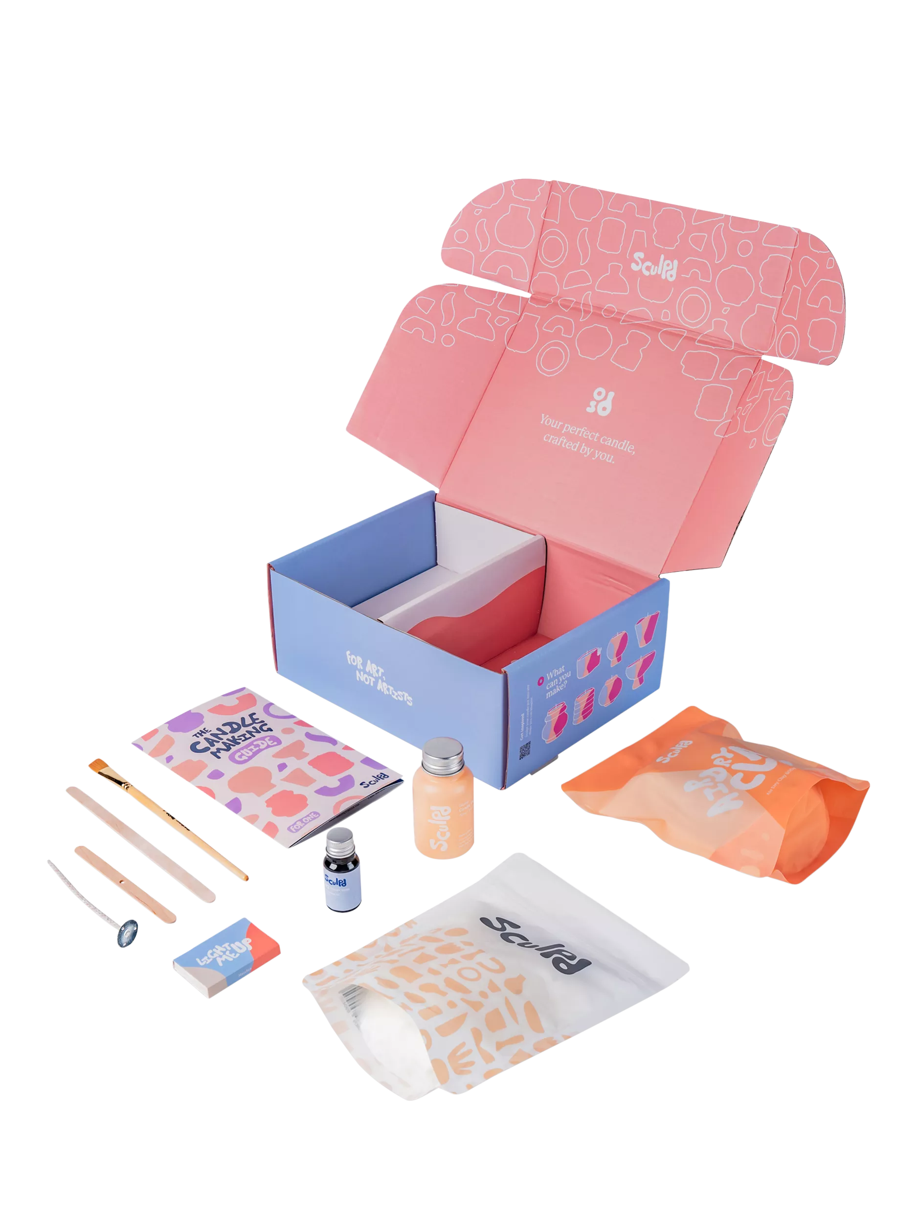 Sculpd candle making kit rose and peony (British brand)