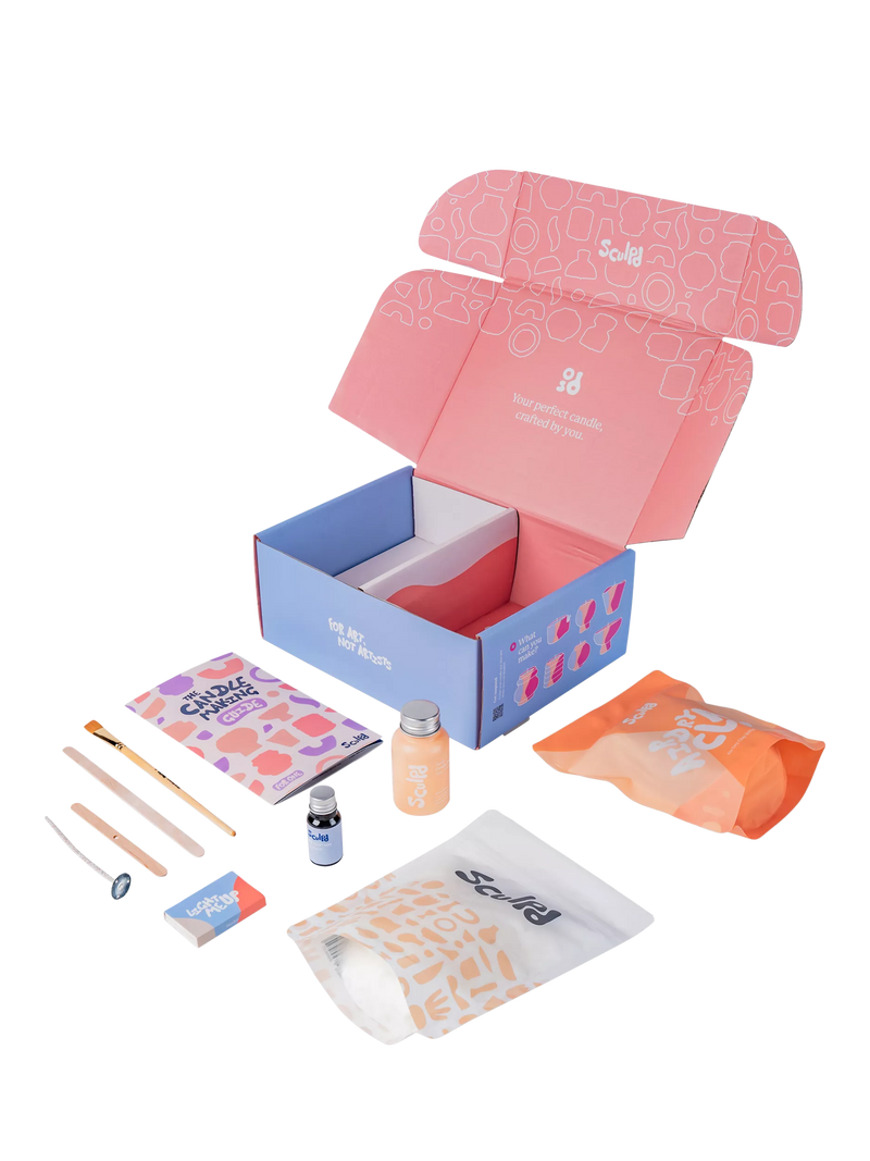 Sculpd candle making kit rose and peony (British brand)