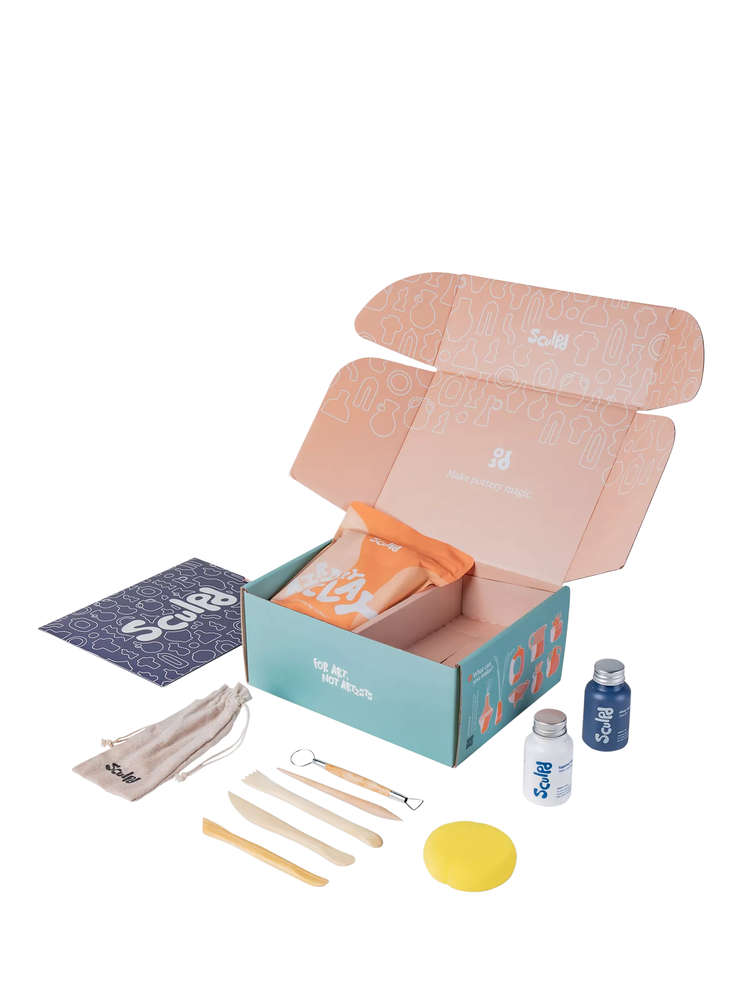 Sculpd pottery starter kit gloss finish 2.5kg, imported from the UK