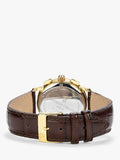 Frederique Constant chronograph watch white dial brown leather strap 40mm, UK version