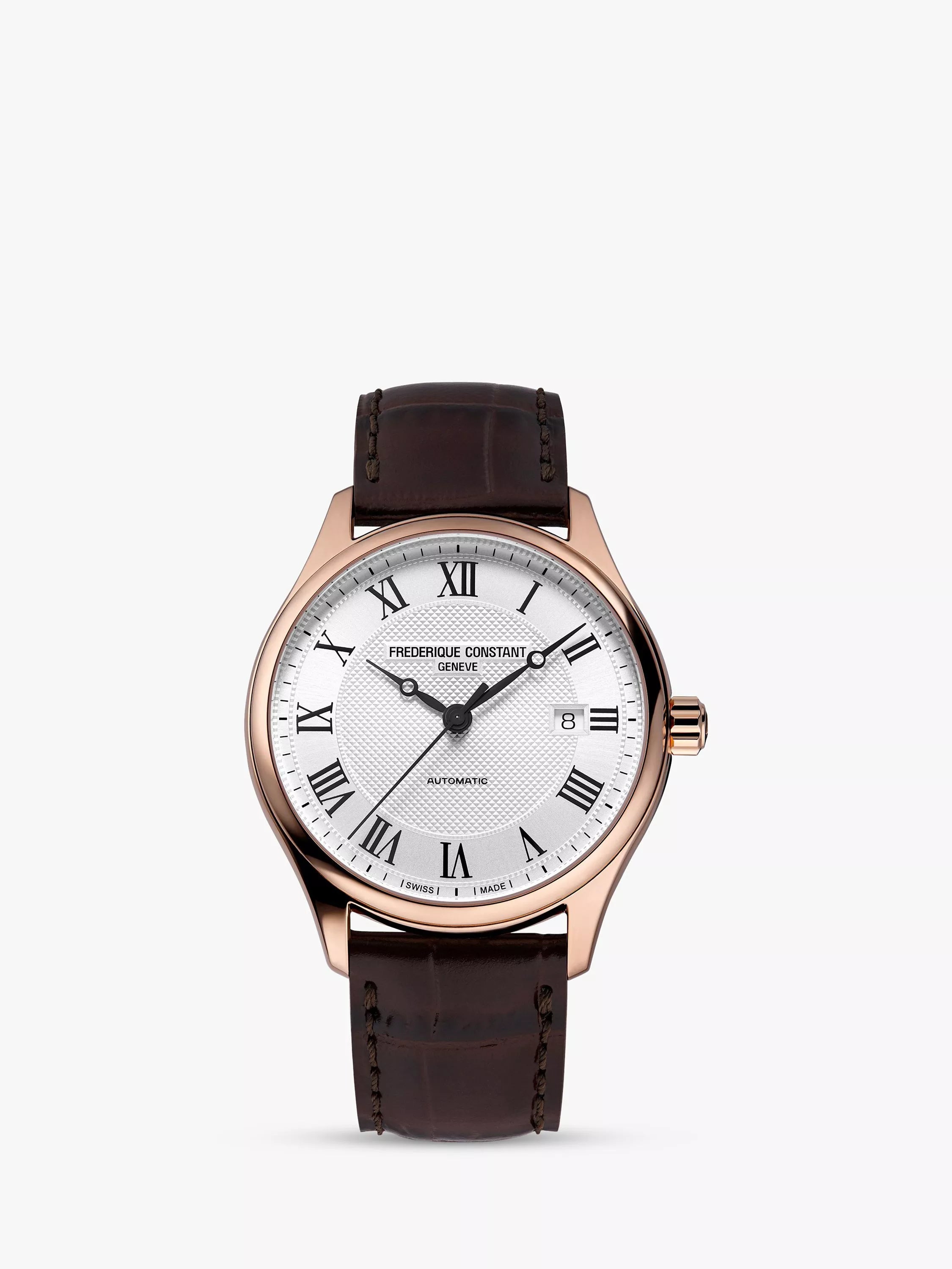 Frederique Constant automatic leather strap watch 40mm - British product