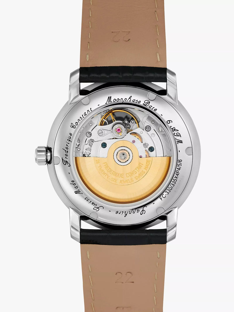 Frederique Constant moonphase watch leather strap 40mm, UK version