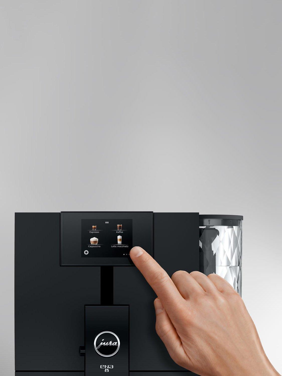 JURA ENA 8 compact coffee machine Metropolitan Black (British brand)