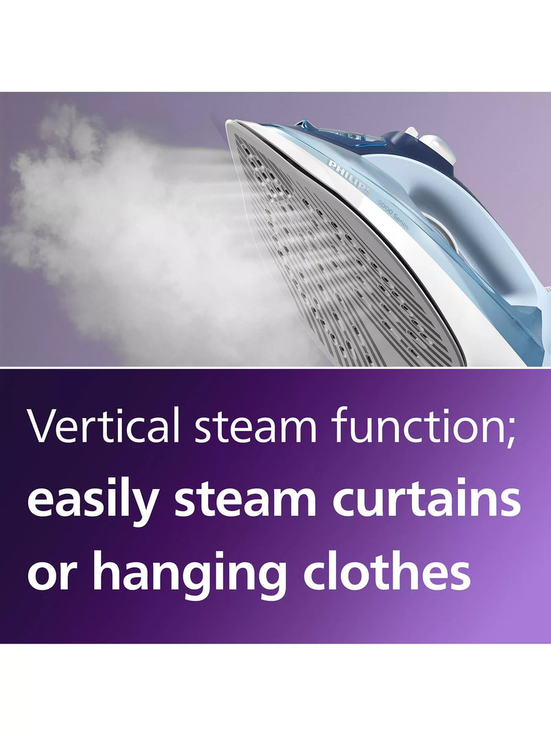 Philips 5000 Series steam iron blue - British product