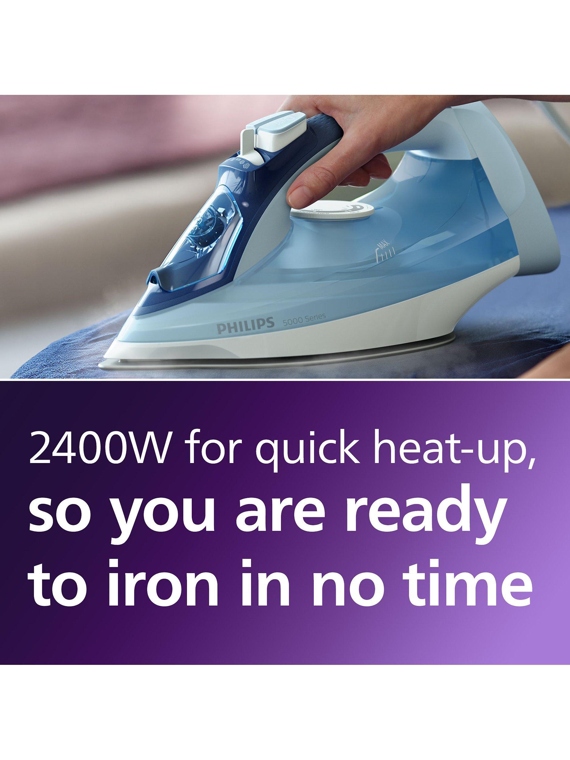 Philips 5000 Series steam iron blue - British product