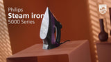 Philips 5000 Series steam iron blue - British product