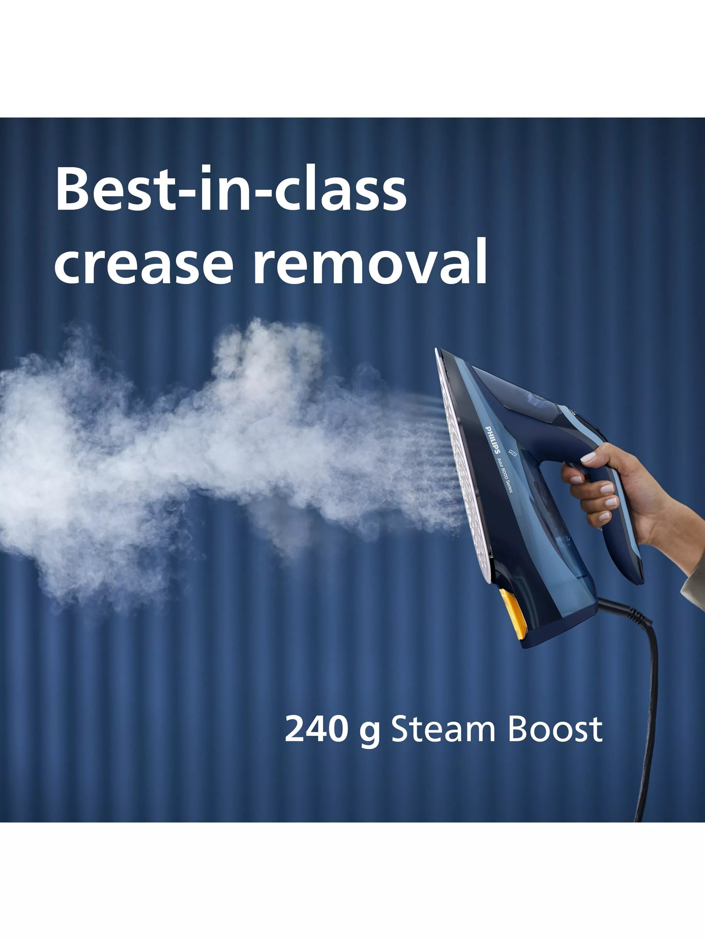 Philips Azur 8000 Series steam iron DST8020/26 Light Blue, UK version