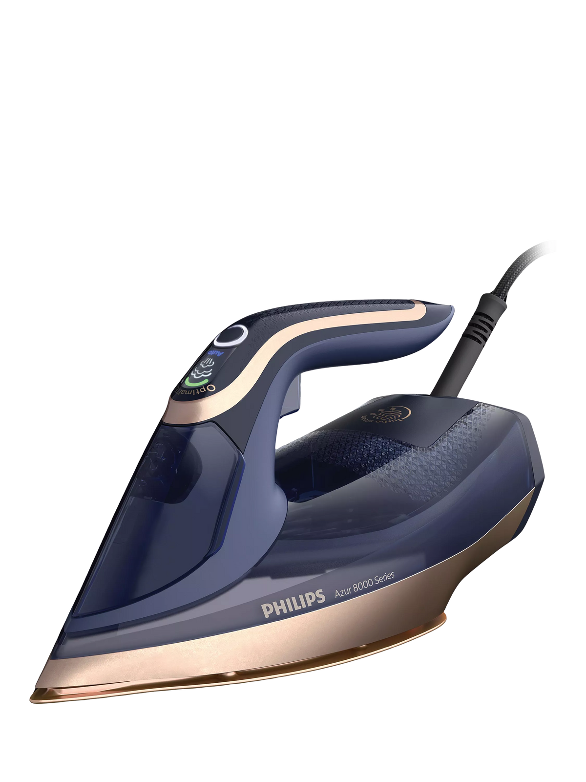 Philips Azur 8000 steam iron dark blue ceramic sole plate, UK version