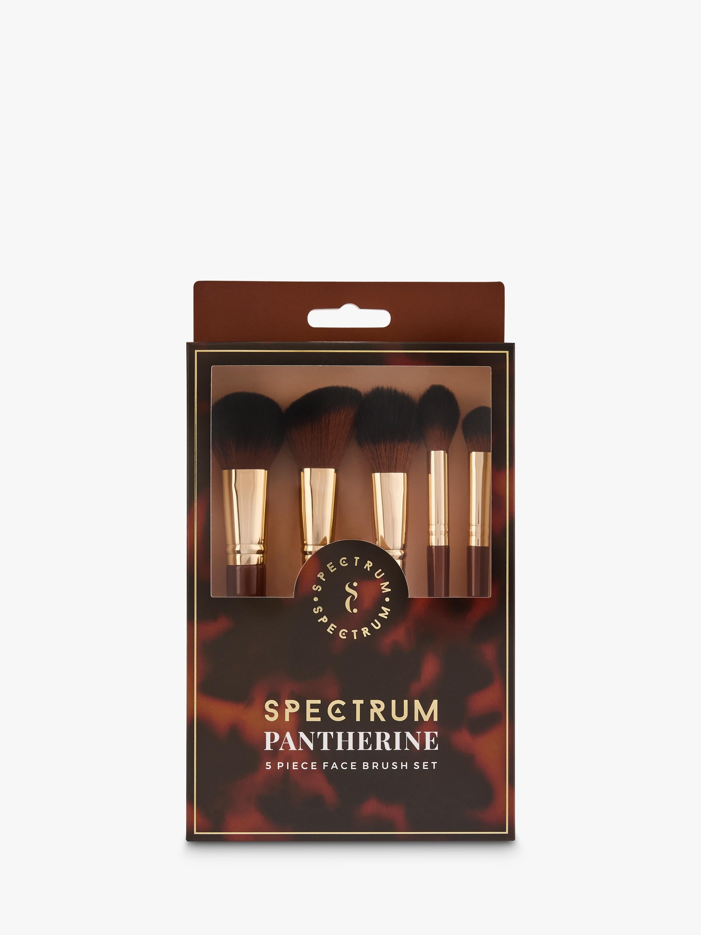 Spectrum Pantherine 5-piece face makeup brush set, UK version