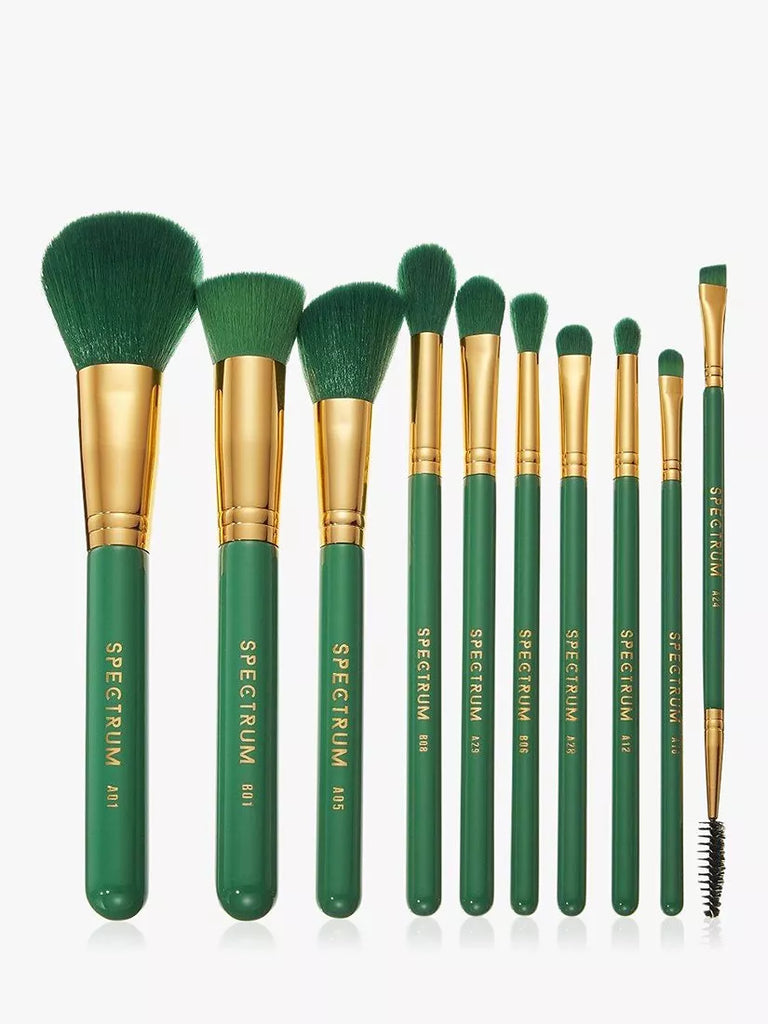 Spectrum 10 Piece Malachite Brush Set