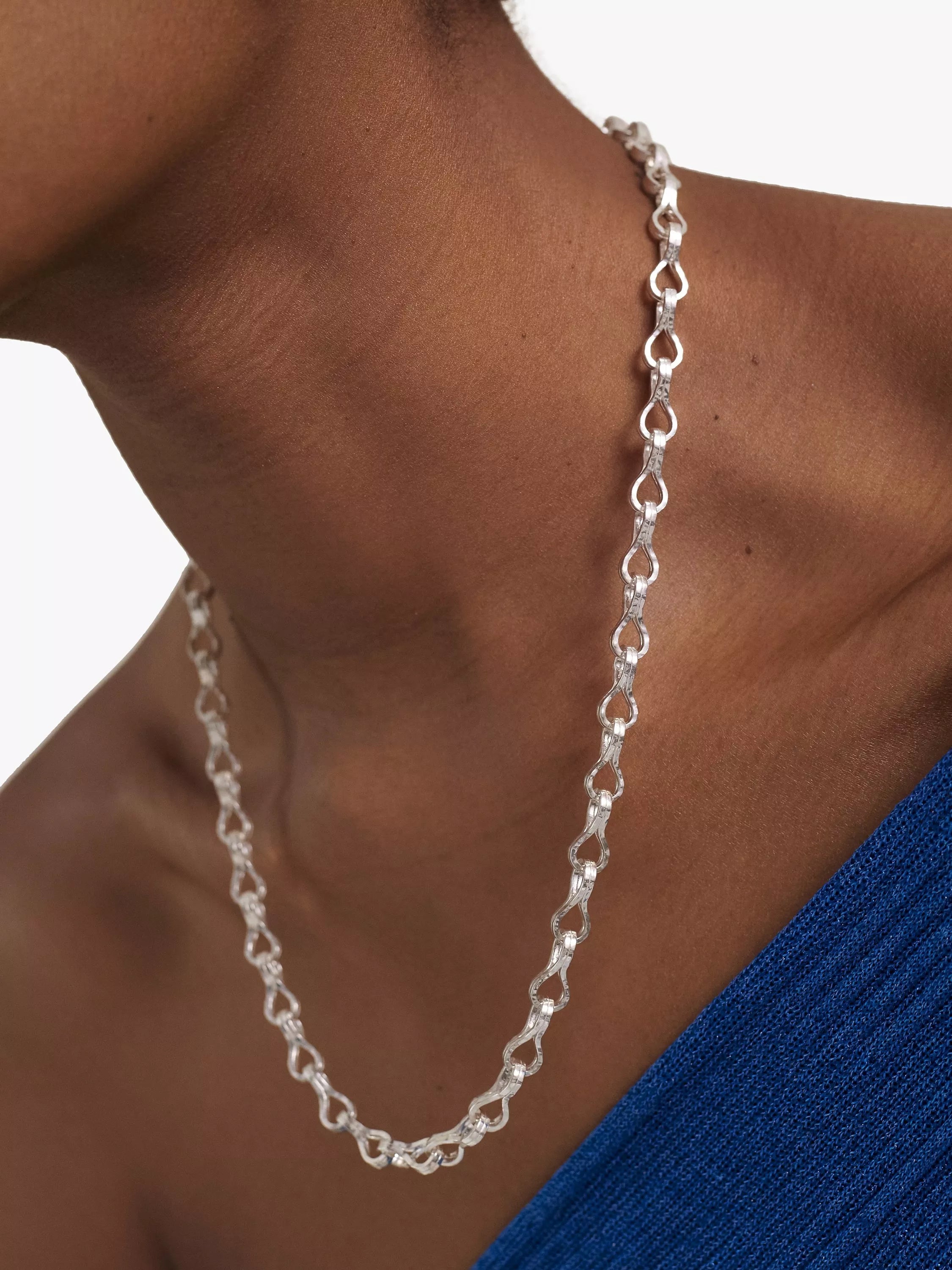 Monica Vinader sterling silver chain necklace 50cm, imported from the UK
