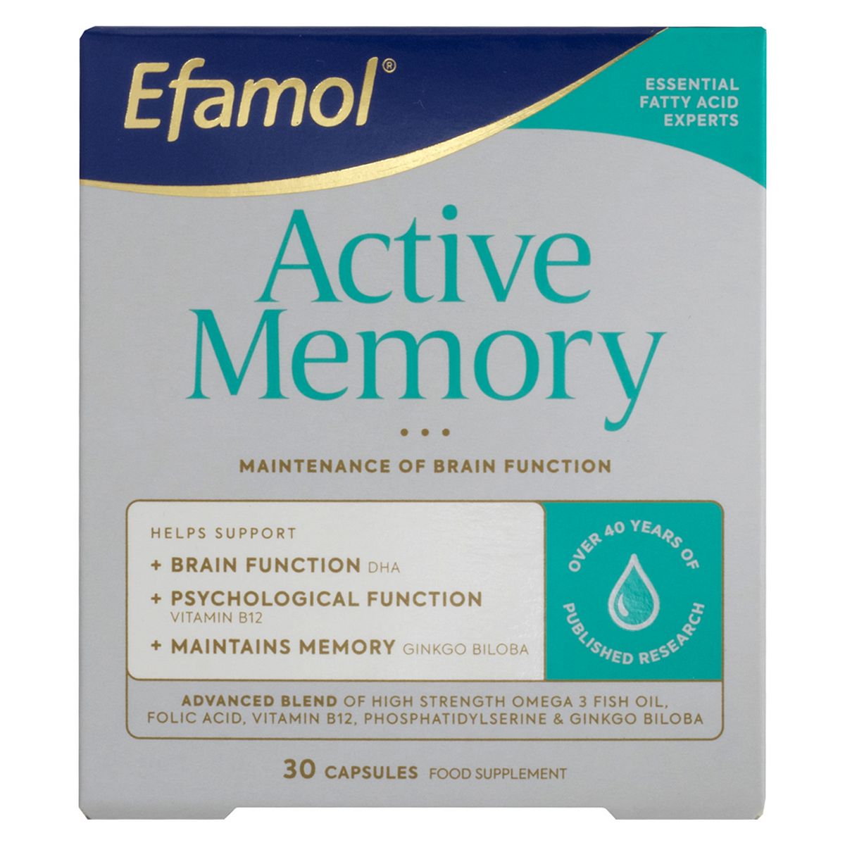 Efamol Active Memory 30 Capsules GOODS Boots   