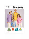 Simplicity sewing pattern S9481 unisex top, UK version
