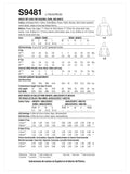Simplicity sewing pattern S9481 unisex top, UK version