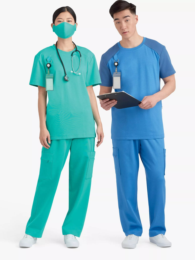 Simplicity sewing pattern unisex knit scrubs set S9387, UK version