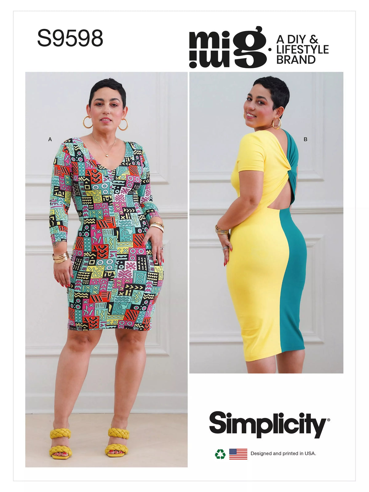 Simplicity sewing pattern S9598, imported from the UK