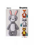 Simplicity stuffed animals paper pattern SS9414 - British product