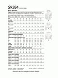 Simplicity sewing pattern misses' sweatshirts S9384 H5, UK version