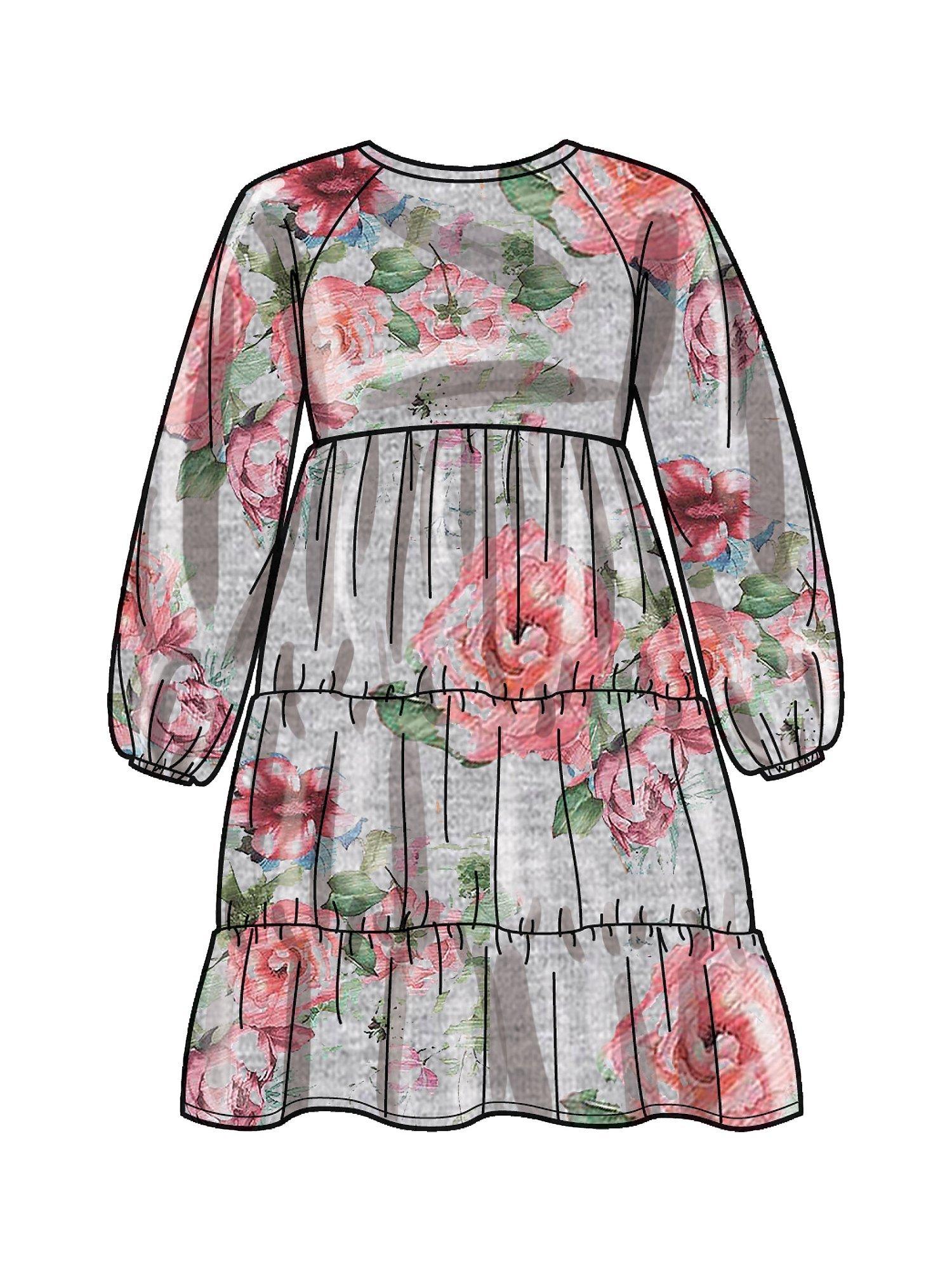 Simplicity sewing pattern S9380 sweatshirt dress, imported from the UK