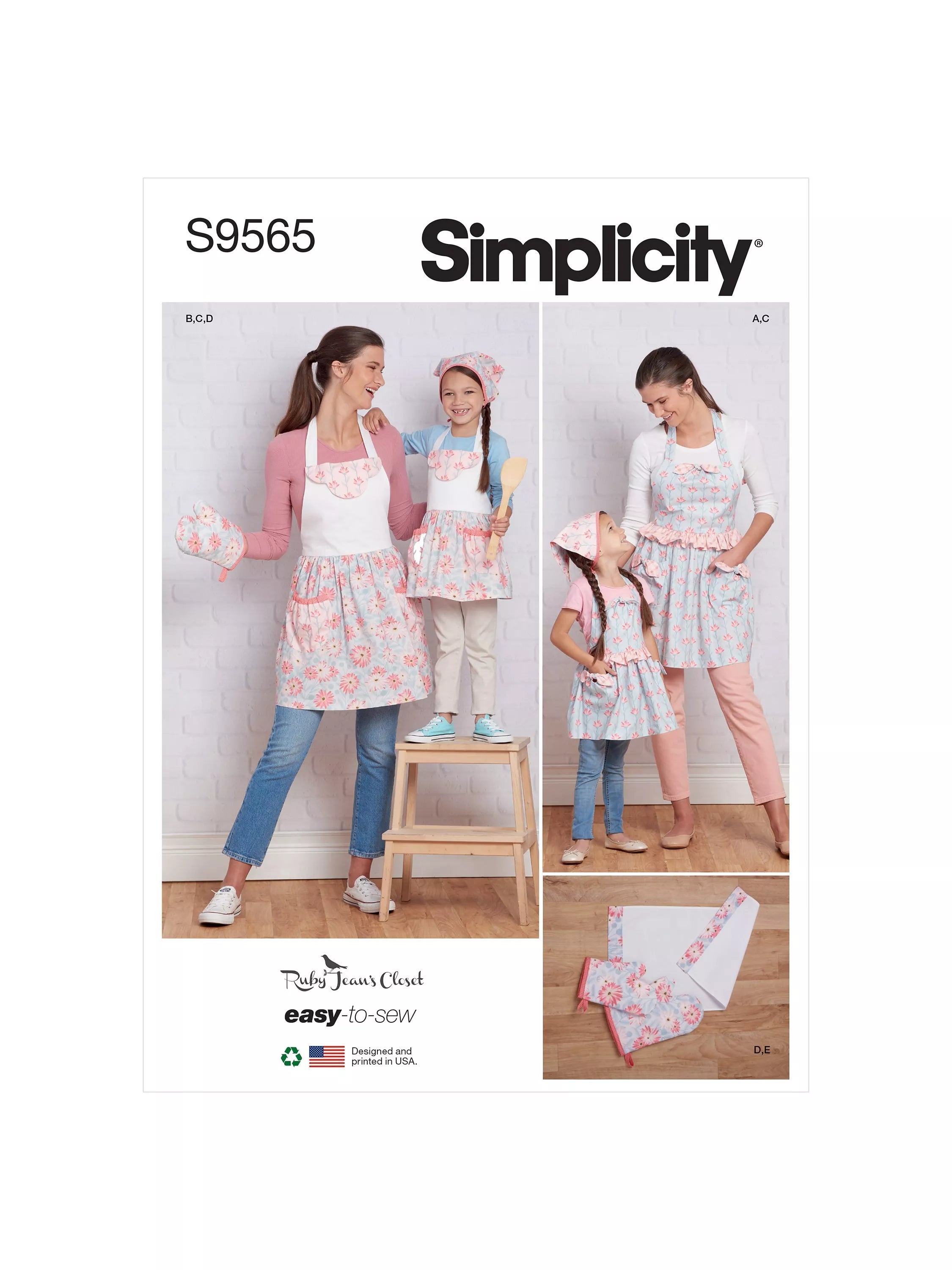 Simplicity Mum and Me apron sewing pattern (British brand)