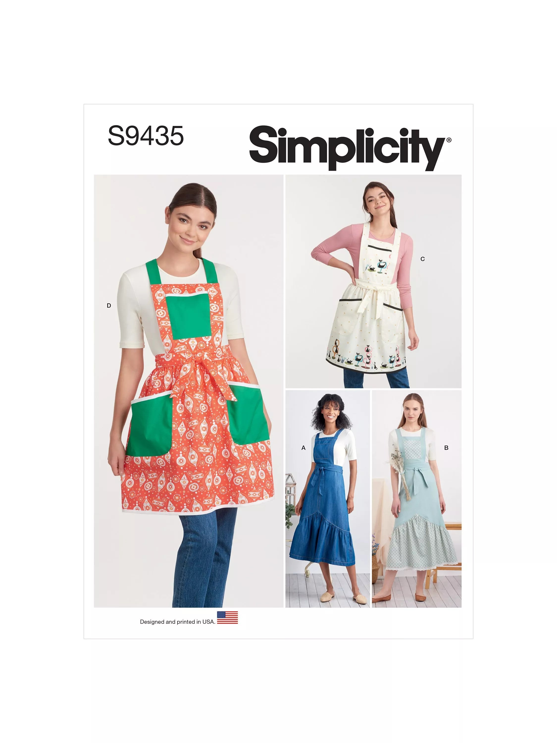 Simplicity Misses' Aprons sewing pattern S9435 - British product