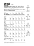 Simplicity Misses' Aprons sewing pattern S9435 - British product