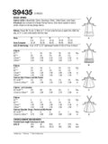 Simplicity Misses' Aprons sewing pattern S9435 - British product