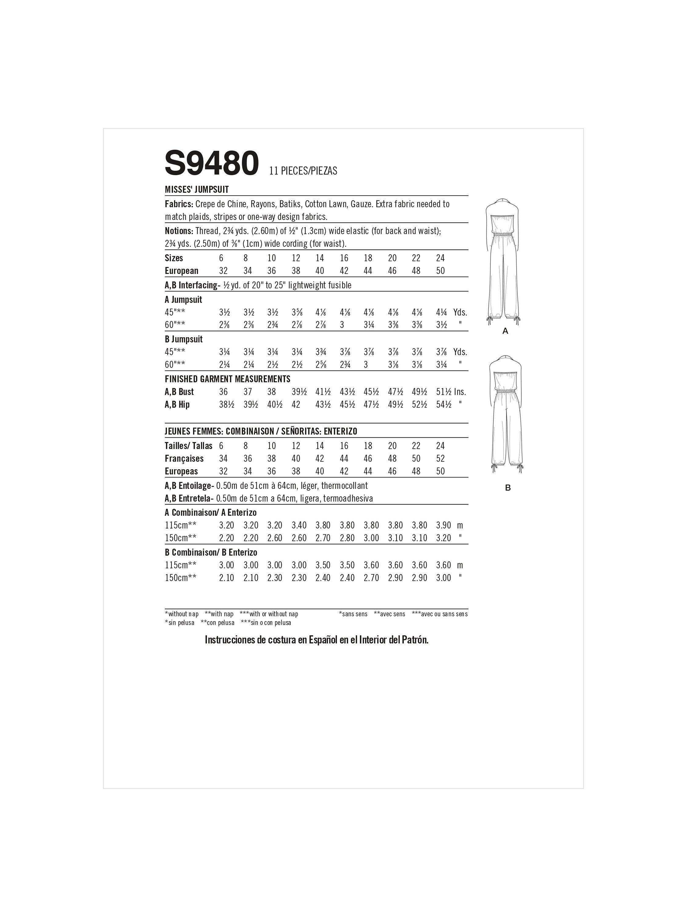 Simplicity MIMI G jumpsuit pattern S9480 - British product