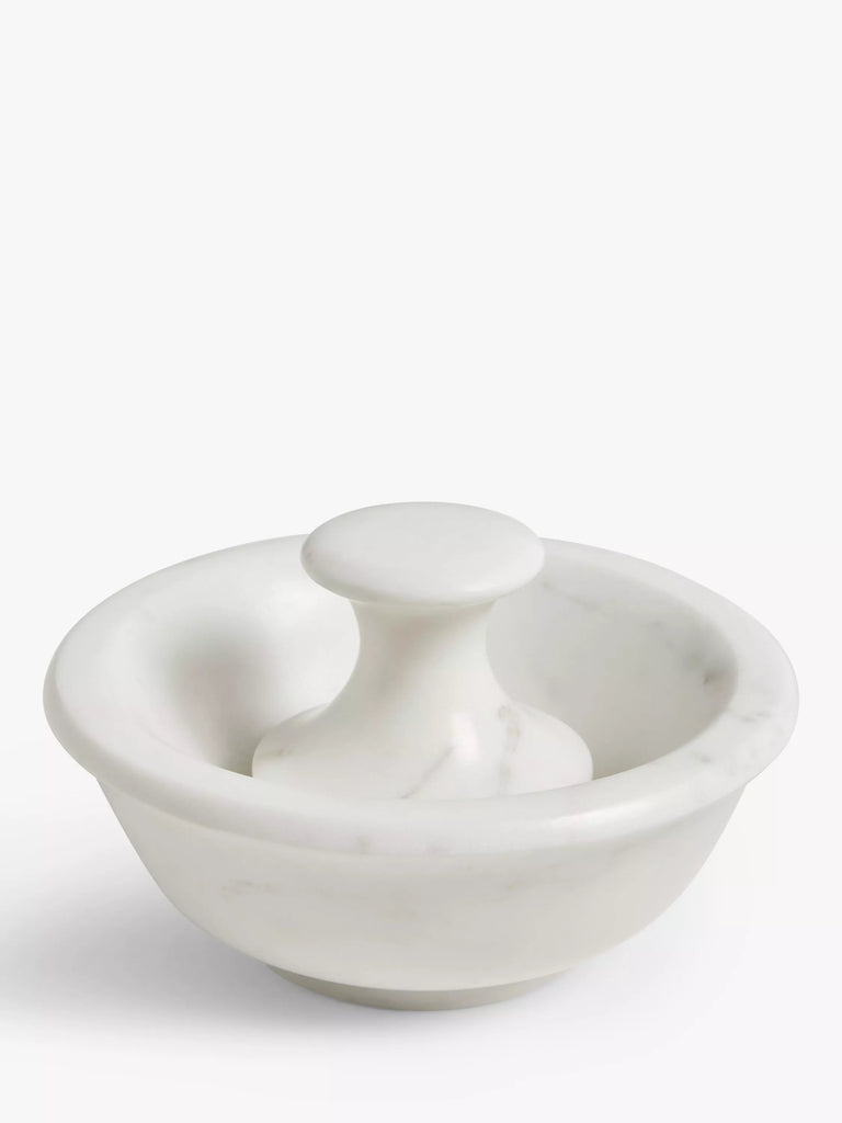 John Lewis Leckford Marble Pestle & Mortar, White