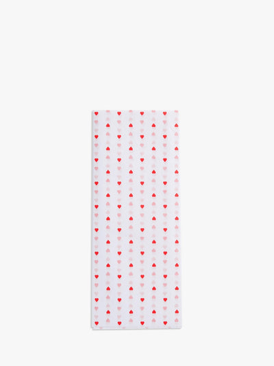 Papier de soie imprimé Ditsy Hearts, Lot de 5 feuilles